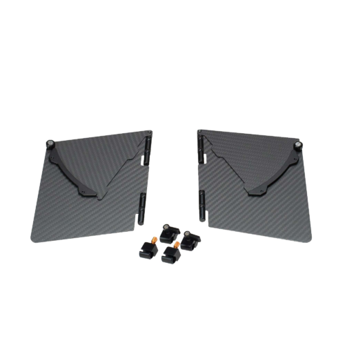 Bright Tangerine Carbon Fibre Side Flags (Misfit Kick)