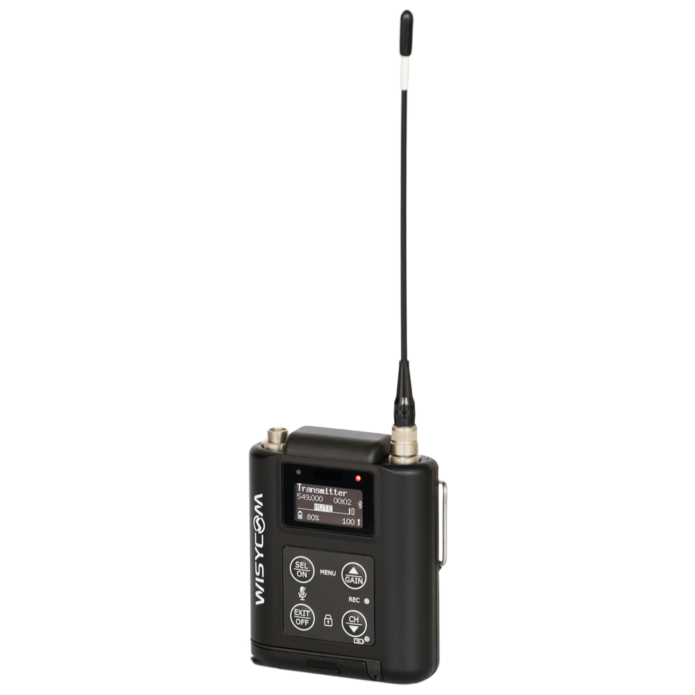 Wisycom MTP60 EUX BT1 Taschensender, 470-832 MHz, 100 mW – Bild 2