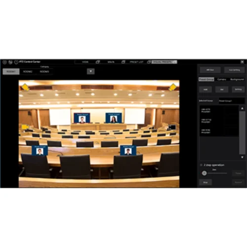 Panasonic AW-SF300Z PTZ Control Center chargeable software option; Multi-Preset Control with interactive GUI