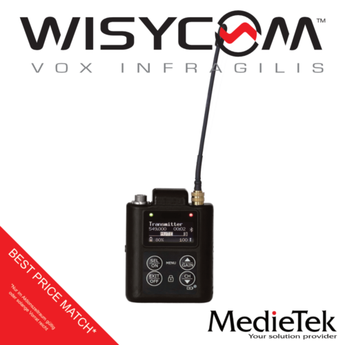 Wisycom MTP61-EUX_XL Miniatur Taschensender 470-832 MHz 100mW, LBP61-XL Akku